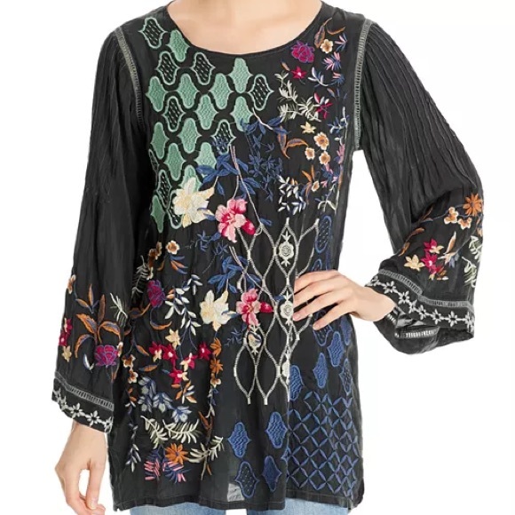 Tops - Johnny Was heavily embroidered Esmeralda Tunic NWT
